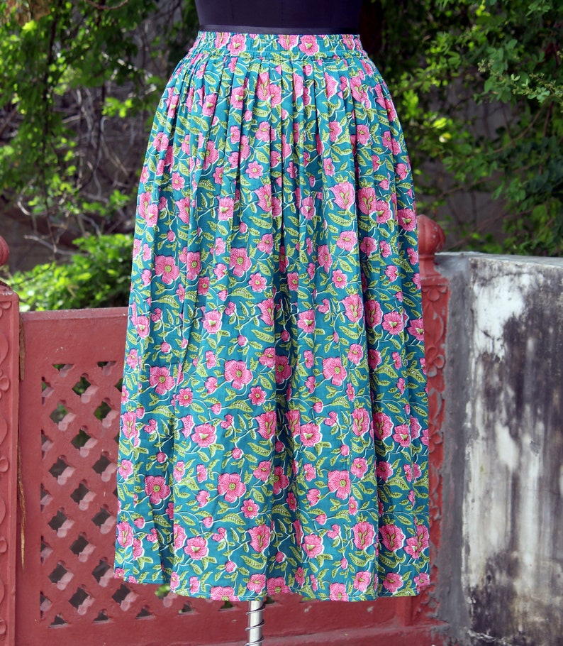 Boho Indian Cotton Skirts Maxi Long Skirt Bohemian Summer Wrap Etsy