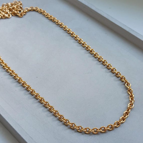 Schwere 750 Gold Ankerkette 4mm stark 60 cm lang, wertvolle