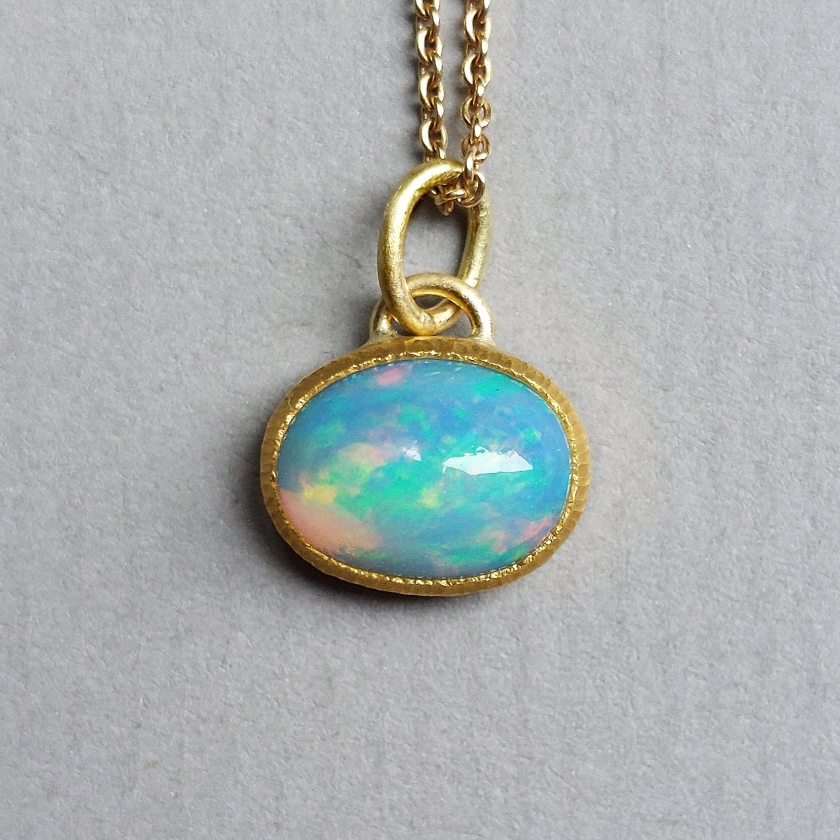 Opal gold anhänger