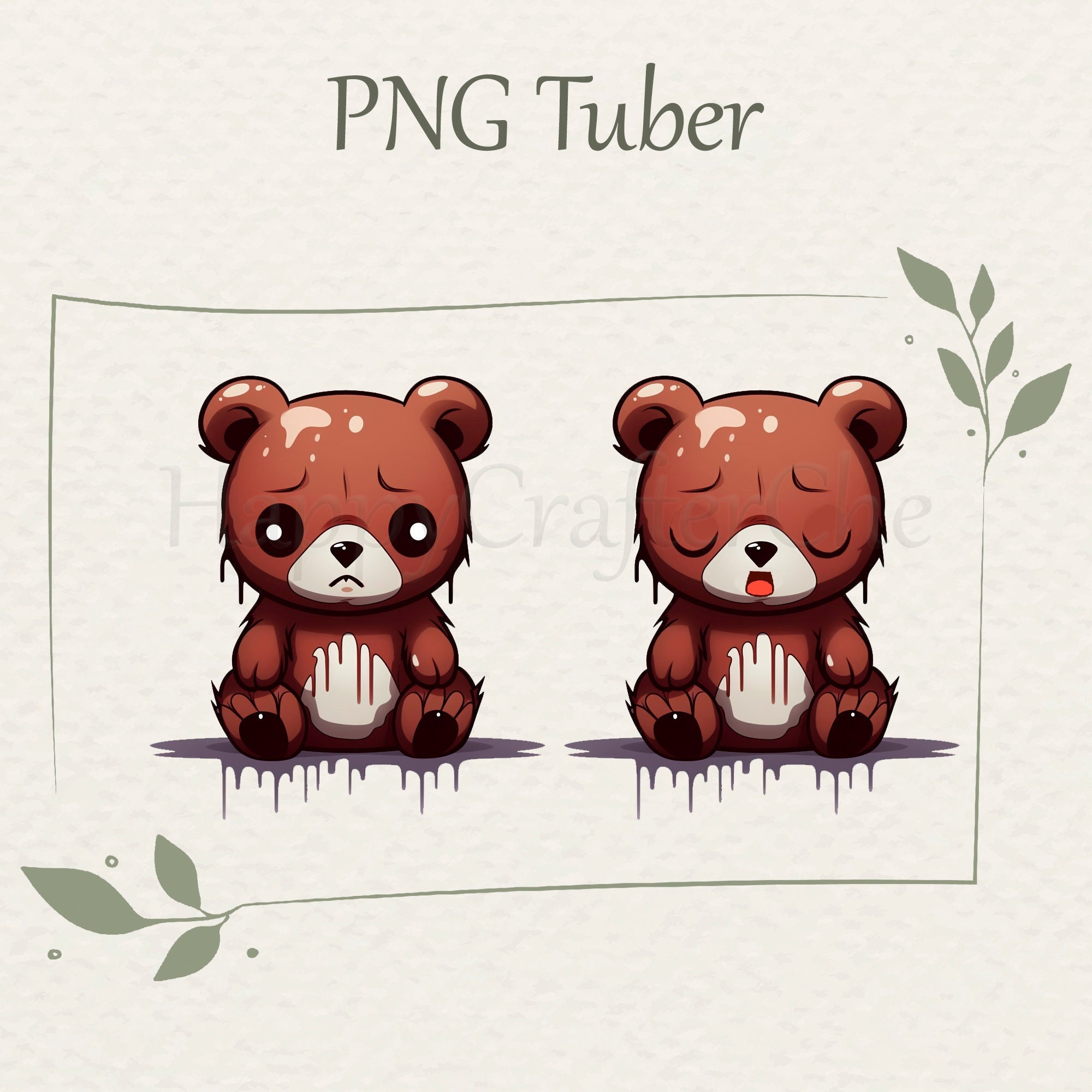 Bear Pngtuber Avatar for Twitch//facebook/kick/discord 