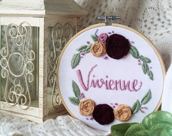 Personalized Romantic Rose Embroidery