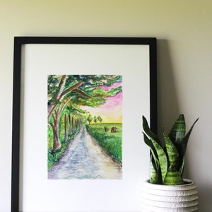 5x7&quot; Country Trails, Watercolor Art Print