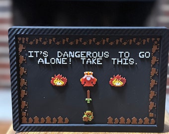 It's Dangerous to Go Alone Wall Art the Legend of Zelda Inspired