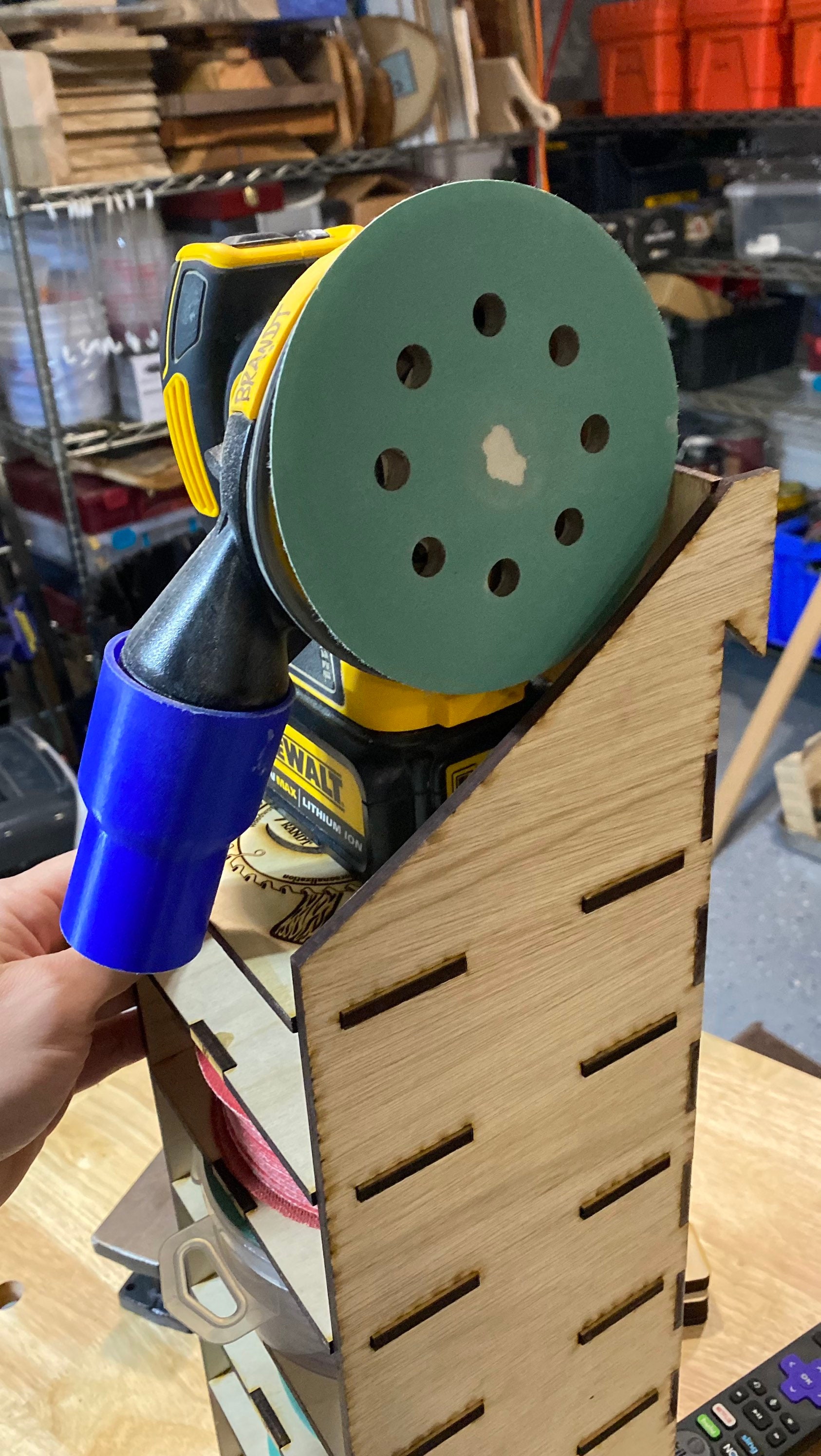 Sandpaper storage shelf rack with French cleat on back Etsy