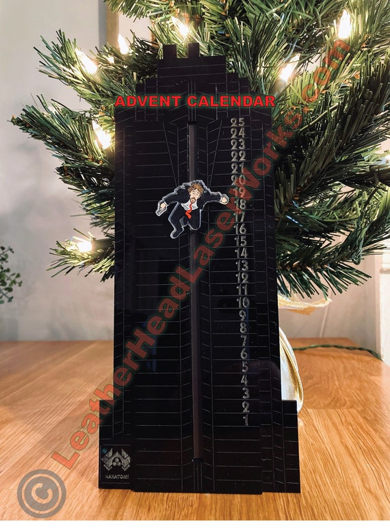 Customizable Ornament Advent Calendar Lasercut Birch Wood and Paper 24  Ornaments 
