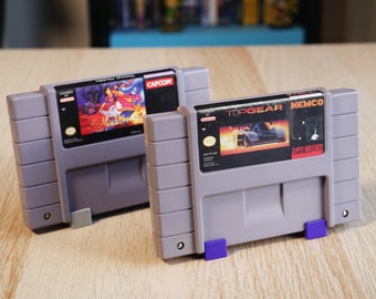 Super Nintendo (SNES) Game Cartridge Display Stands