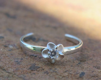 Anello Hawaiano In Argento Sterling 925K Con Pergamena Plumeria Viola CZ Da 8 Mm - Italia - Foto 2