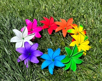 Accesorio para el cabello tropical multicolor con plumeria hawaiana, inserto de espuma para luau playero