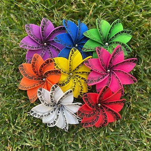 Hawaiian Plumeria Multicolored Tropical Alligator Hair Clip Accessory Beach Luau Foam Insert