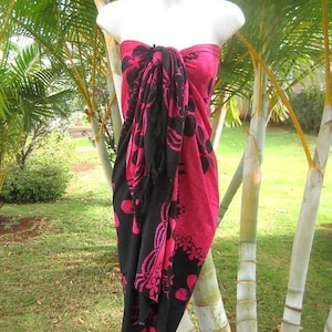 Afro Hibiscus Tropical Sarong African Pattern LT15