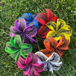 Hawaiian Design Plumeria Multicolored Tropical Hair Pick Accessory Beach Luau Foam Insert