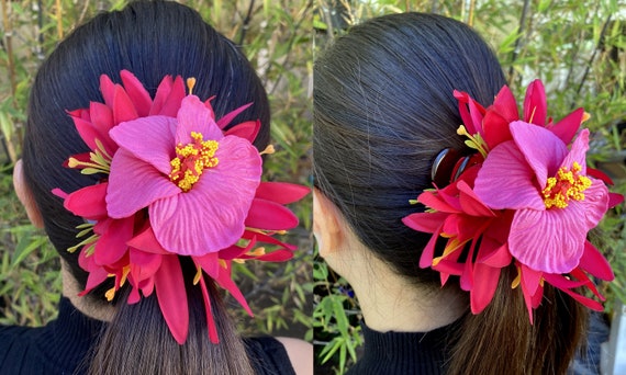 Vestito Hawaiano Bambina Con Fiore Capelli - Rosso, Taglie 12mesi-9anni - Foto 10