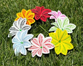 Accesorio para el cabello tropical multicolor con diseño hawaiano, inserto de espuma para luau playero