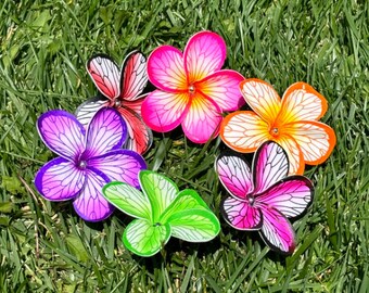 Accesorio para púa de pelo tropical multicolor con diseño hawaiano, inserto de espuma Luau para playa