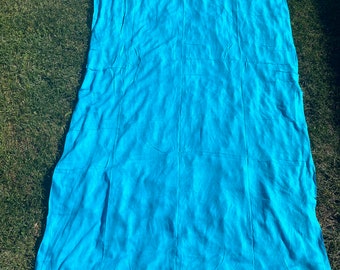 Vestido hawaiano pareo talla grande color azul aguamarina sólido Luau crucero envoltura pareo de playa