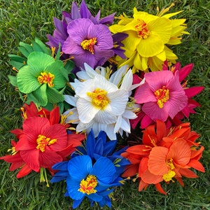 Hawaiian Hibiscus Hair Clip Multicolored Tropical Flower Clip Beach Luau Foam Accessories