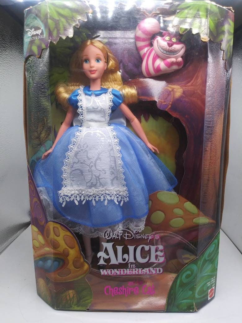 Alice in wonderland blue purple dress unused toy doll BARBIE COLLECTION #12