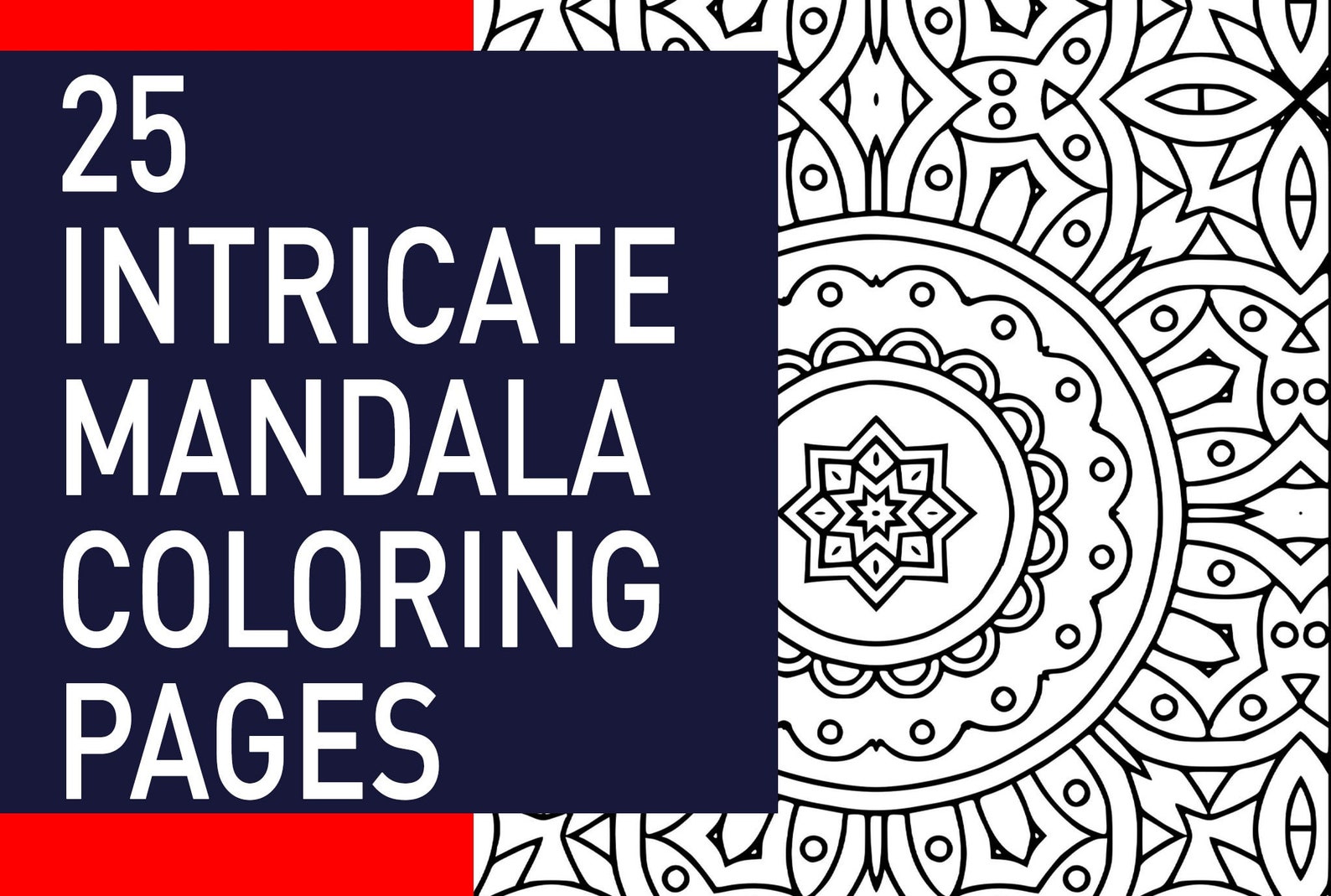 Mandala Coloring Pages Etsy