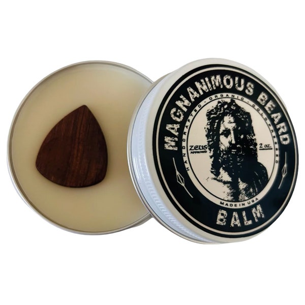 Magnanimous All-Natural WHITE Beard Balm - The best all-natural beard balm on the planet for white or grey beards - Santa approved!