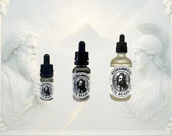 Magnanimous All-Natural WHITE Beard Oil (1 Oz) - The best beard oil on the planet for white or grey beards - Santa approved!
