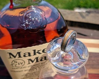Whiskey Fass und Damast Ring (Maker's Mark Virgin White Oak) - Bugholz