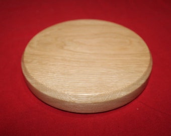 Wooden Oak ornament plinth stand model home gift display platform polished  28mm tall 155mm wide