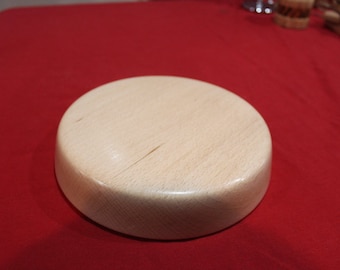 Wooden Beech ornament plinth stand model home gift display platform polished 35mm tall 200mm wide