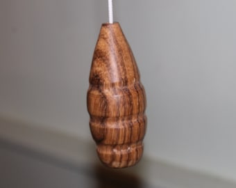 006 Light pull zebrano  wood wooden timber waxed