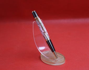 Sierra Ballpoint Pen gold black and bethlehem olivewood in velvet case gift for retirement birthday christmas mothers day fathers son