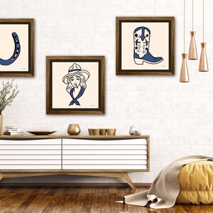 Cowgirl Blues 3 Pack //Digital Download // Western Art // Downloadable Art // Cowgirl Art // Wall Art // Printable Art // Digital //