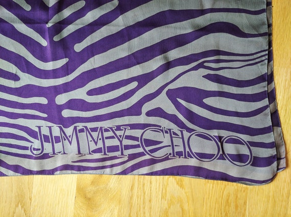 Vintage Silk Scarf JIMMY CHOO Large, Designer Silk