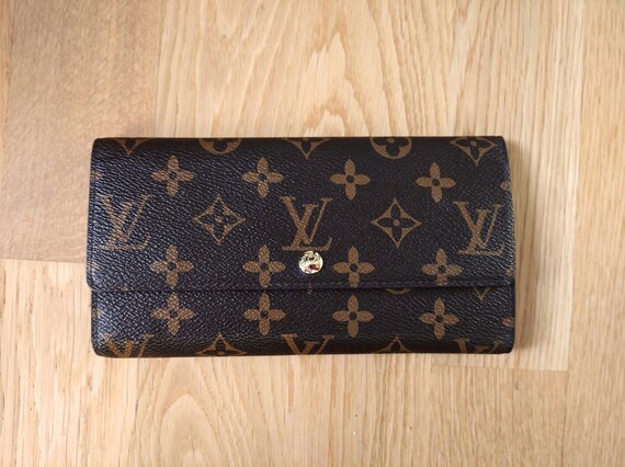 Vintage Louis Vuitton wallet,Brown Designer Wallet