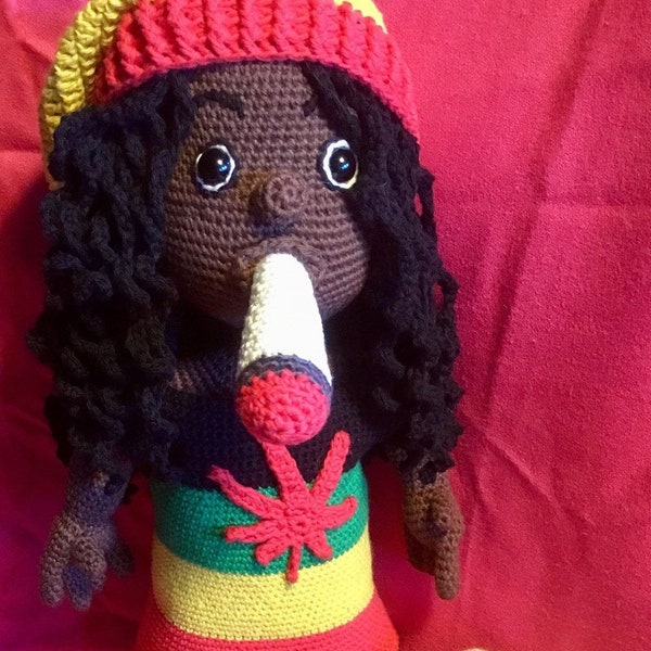 Elijah le RASTA/Français/Anglais/Jamaïcain/Patron au crochet Reggae / PDF /amigurumi /crochet/ poupée /téléchargement pdf/Français/English