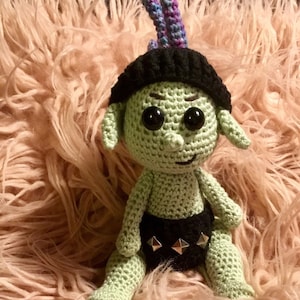 Baby Orc Punk/Bébé Orc Punk/crochet pattern / PDF /amigurumi /crochet/ doll /pdf download/ Rock/ Music