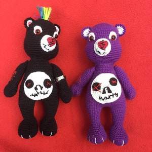 Who the F.... cares Carebear/Thug bear/Punk Bear/English/French/PDF/Tutorial/Rockn&#39;roll/Zombie/Naughty Bear/Ours méchant/Bad Bear/Bisounours