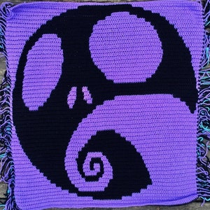 Jack Skellington 2 Mosaic Overlay Crochet Panel Anleitung / Tuto / PDF / auf englisch