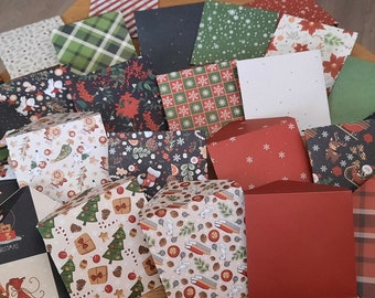 24x enveloppes de Noël traditionnelles