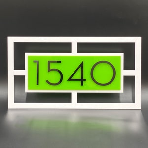 Insegna "Breeze Block" in stile Mid-Century Modern / Numeri civici moderni / Atomic Avocado Designs®