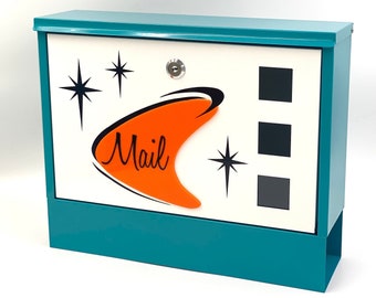 Mid Century Modern Stylized  "Atomic Boomerang" Mailbox | Atomic Avocado Designs®