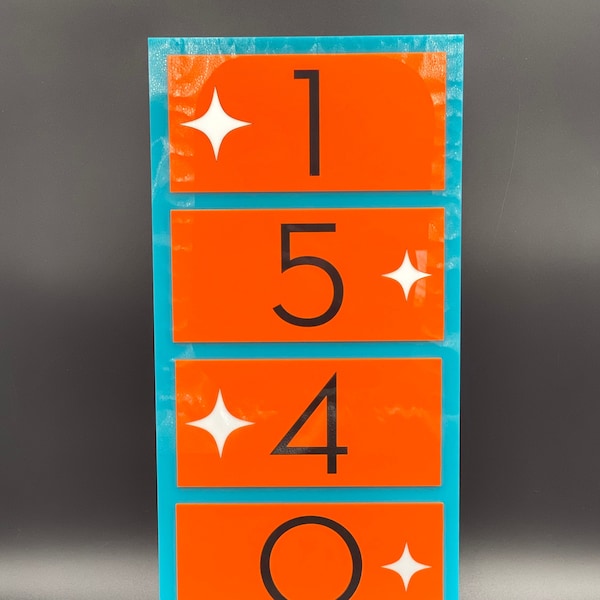 Mid Century Modern Address Sign | Modern House Numbers | Atomic Avocado Designs®