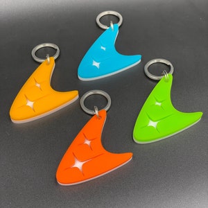 Mid Century Modern "Atomic Boomerang" Keychain | Retro Key Ring