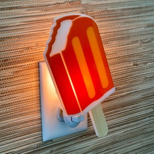 Veilleuse artisanale « Crème glacée » | Glace | Sucette glacée | Décoration de cuisine rétro | Nourriture nostalgique | Atomic Avocado Designs®