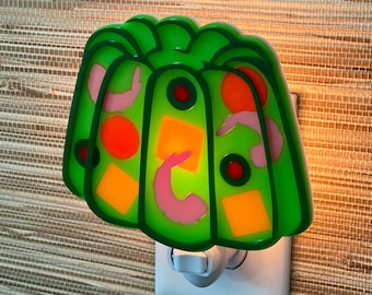 Handcrafted "Jello Salad" Night Light: Retro Kitchen Decor