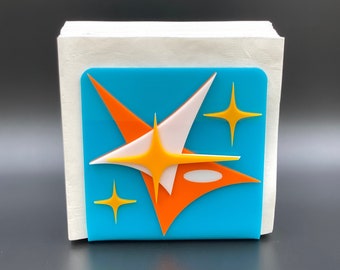 Mid Century Modern Napkin Holder | &quot;Space Age&quot; Design | Modern Kitchen Decor | Envelope - Mail Holder | Atomic Avocado Designs®