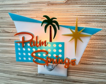 Mid Century Modern Night Light | "Palm Springs" Design | Mid Century Modern Architecture | Modernism | Atomic Avocado Designs®