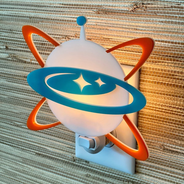 Mid Century Modern Night Light | "Atomic Globe" Design | Ambient Lighting | Plug In Wall Light | Atomic Avocado Designs®