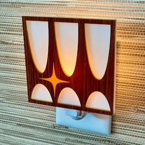 Mid Century Modern Night Light | "Brasília" Design | Ambient Lighting | Broyhill Brasilia Inspired | Wall Light | Atomic Avocado Designs®