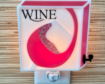 3D Boxed Wine Night Light | Franzia Inspired | Wine Bar | Kitchen Decor | Sunset Blush | White Zinfandel |  Atomic Avocado Designs®