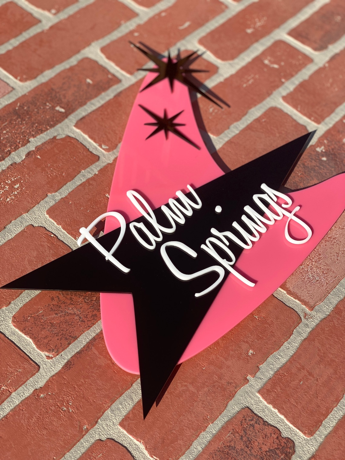 3D Mid Century Modern Boomerang Name Sign Etsy