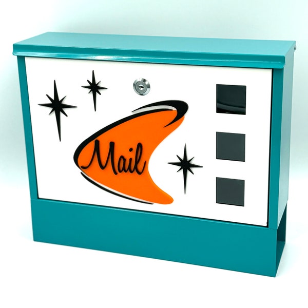 Mid Century Modern Stylized  "Atomic Boomerang" Mailbox | Atomic Avocado Designs®